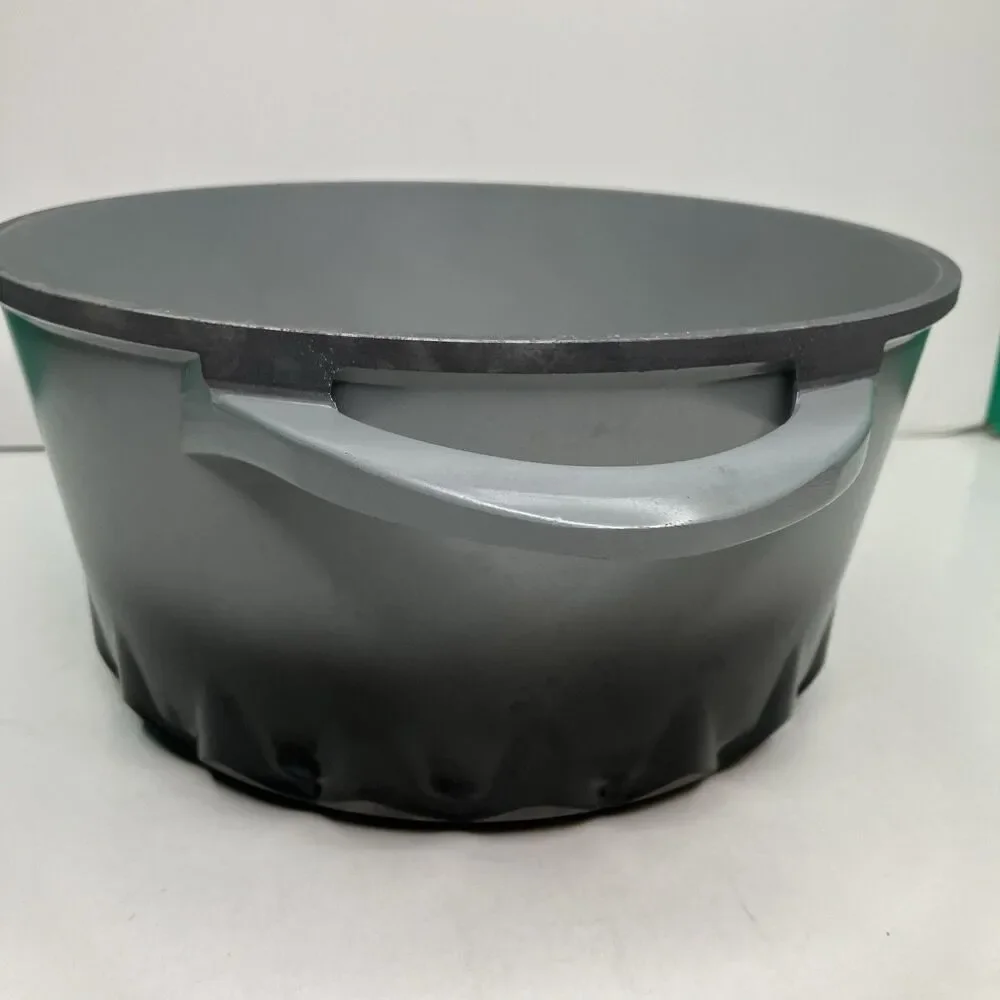 Temp-tations 5.9 Qt Round Aluminum NonStick Casserole Gray Pot With Glass Lid
